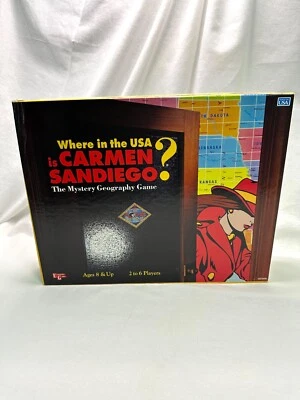 Juego vintage 1993 Carmen Sandiego EE. UU. - Mystery Geography - NUEVO caja abierta Foto 1 de 4