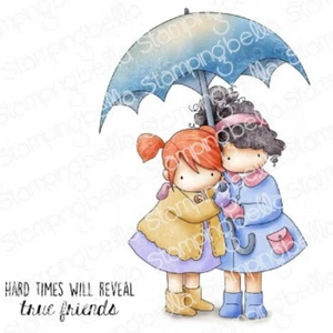 TINY TOWNIES UNDER AN REBRELLA - Stempel Bella Cling Gummistempel - Craft-Friends - Bild 1 von 3