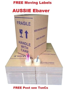 60 X 100L MOVING BOXES + REMOVALIST PACKAGE+ 56 FREE moving labels DEAL - Picture 1 of 6