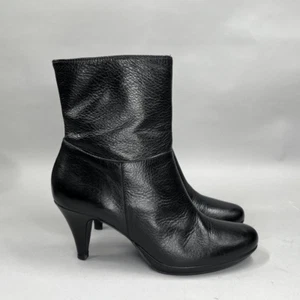 Lavorazione Artigiana Women's Size 9 Black Leather Ankle Boots - Picture 1 of 11