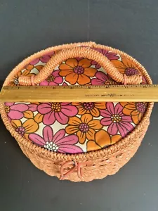 Adorable Pop Art Vintage 1970’s Singer Sewing Basket W/ Insert - Picture 1 of 11