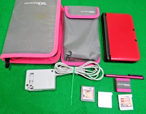 PAQUETE RARO Nintendo 3DS XL Rojo Portátil SPR-003 Funciona Excelente 3 Juegos - Imagen 1 de 15