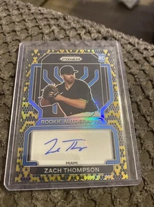 2022 Panini Prizm Snake Skin 🐍 Zach Thompson RC Auto /35 #RA-ZT Miami Marlins - Picture 1 of 2