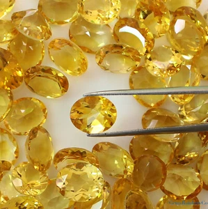 Natural Citrine Oval Shape Faceted Loose gemstone 11x9 mm to 16x12 mm AA Quality - Picture 1 of 8