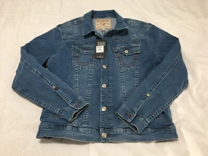 True Religion Jimmy SN size 2XL Denim Trucker Jacket Blue Rinse - Imagen 1 de 6
