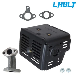 LABLT Muffler Exhaust Fit For Honda GX340 GX390 11HP & 13HP With Manifold & Nuts - Picture 1 of 11