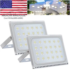 2X 150W Slim LED Flood Light Cool White Outdoor Security Work Spotlights IP67 - Picture 1 of 11