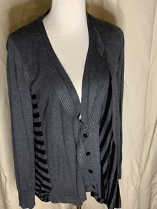 Asymetrical Gray Sweater Line Brand Size Medium Unusual - Picture 1 of 11