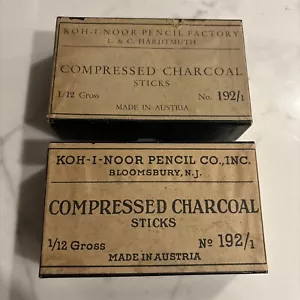 VERY RARE KOH-I-NOOR COMPRESSED CHARCOAL SKETCHING ASSORTMENT 192/1 - Picture 1 of 4