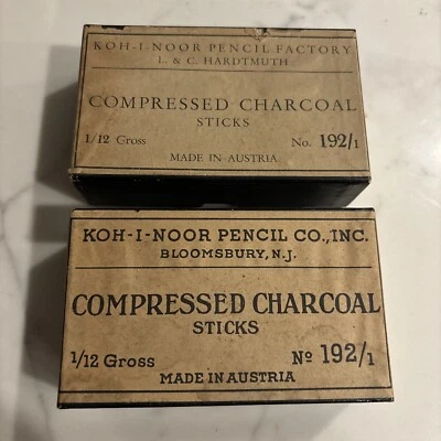 SURTIDO DE BOCETOS DE CARBÓN COMPRIMIDO KOH-I-NOOR MUY RARO 192/1 Foto 1 de 4