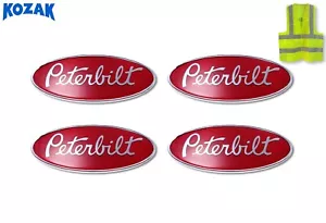 Peterbilt Bug Hood Grill Logo Emblems Badge 20-19280 Set of 4 - Bild 1 von 10
