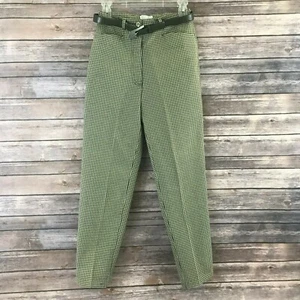 Bonita Damen Hose Slacks mit Gürtel US 6 UK 8 EUR 36 oliv kariert - Bild 1 von 5