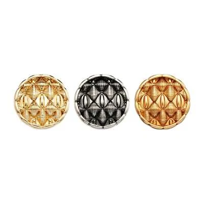 5pcs Oval Textured Metal Buttons for Sewing and DIY Crafts Projects 15-23mm - Image 1 of 3