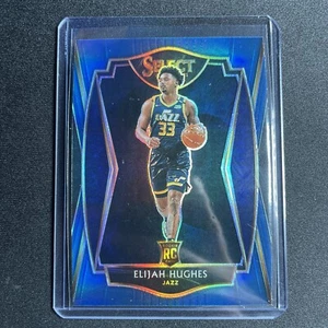 ELIJAH HUGHES 2020-2021 SELECT SILVER HOLO BLUE PRIZM ROOKIE PRIMO LIVELLO - Foto 1 di 2