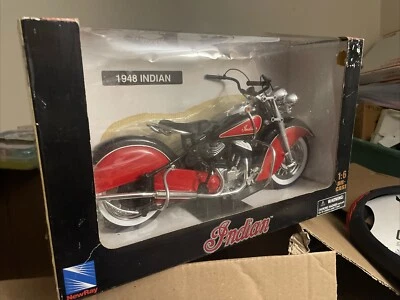 NewRay Roadrider Collection Black Red INDIAN MOTORCYCLE 1/6 Scale Diecast RARE!! - Image 1 of 4