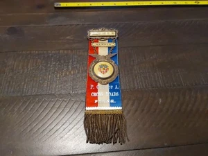 Cross Roads PA Patriotic Sons Of America P.O.S. of A. Washington Camp Ribbon - Picture 1 of 7