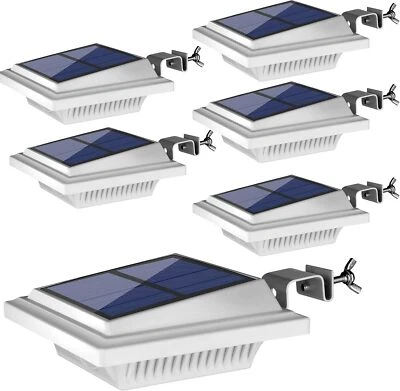 2/4/6PCS 40LEDs Solar Powered Lights for Fence Roof Gutter Yard Roof Wall Lamp - Image 1 of 4