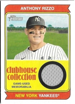 2023 Topps Heritage ANTHONY RIZZO Clubhouse Collection Relic - Image 1 of 2