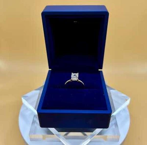 Engagement Ring, 2 CT Emerald Lab Grown Diamond Ring, 14K Gold Solitaire Ring - Picture 1 of 10