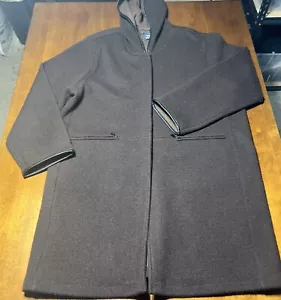 Giacca donna lunga vintage Herman Geist misto lana taglia XL tasche bottoni - Foto 1 di 12