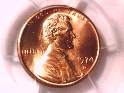 1974 D Lincoln Memorial Cent Penny PCGS MS 66 RD 45574284 - Image 1 of 3