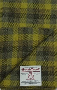 Harris Tweed Fabric & labels 100% wool Craft Material - Various sizes GreenMix - Picture 1 of 1