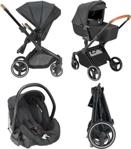 Cam Next Evo Passeggino Trio 0- 4 Anni Carrozzina Seggiolino Auto Antracite - Foto 1 di 8