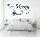 Bee Happy Decal Living room Cute Wall Sticker Decoration Home Laptop Car Gift