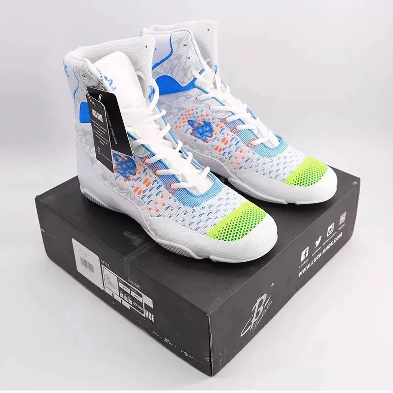 Professional Boxing Fighting Boot Men's Wrestling Breathable Sport Training Shoe - Image 1 of 4