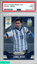 2014 PANINI PRIZM WORLD CUP BRAZIL LIONEL MESSI #12 ARGENTINA PSA 9 MINT