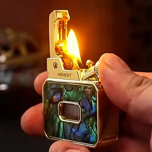 Brass Button Ignition Kerosene Lighter Windproof Retro Kerosene Lighter - Picture 1 of 9