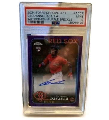 CEDDANNE RAFAELA 2024 TOPPS CROMO AUTOMÁTICO MOTEADO 256/299 PSA 10 Medias Rojas  Foto 1 de 2