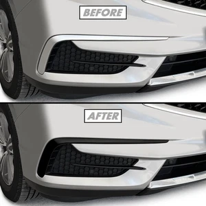 Chrome Delete Blackout Vinyl for 2017-20 Acura MDX Front Bumper Side Vent Trim - Foto 1 di 5