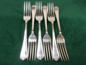 6 bonitos tenedores de mesa de comedor vintage patrón Jesmond plateado EPNS A1 - Imagen 1 de 1