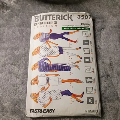 Butterick Fashion Addition 3507 Fast & Easy Size XS/SM/MD 8 Patterns UNCUT 1980s - Image 1 of 2