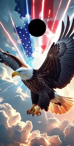 Premium Cornhole Board Verpackung - VINYL AUFKLEBER - Amerikanische Flagge Weißkopfseeadler - Bild 1 von 3