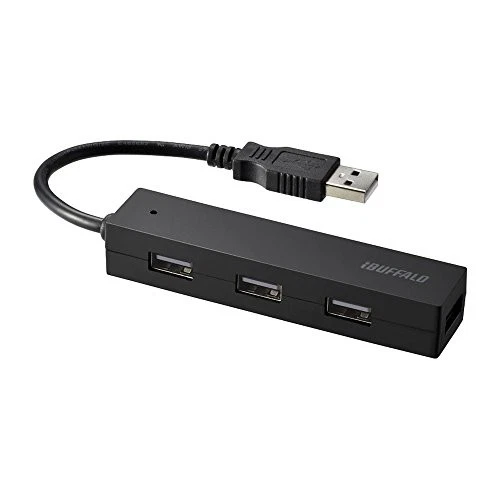 Buffalo USB Hub USB 2.0 Bus-Powered 4-Port Black BSH4U25BK (Compatible with - Image 1 of 1