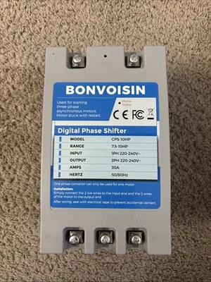 Bonvoisin Einphasen zu 3 Phasen Wandler 10PS Digital Phasenschieber CPS-10HP - Bild 1 von 4