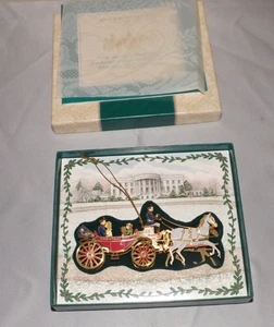 Weißes Haus Weihnachtsschmuck 2001 Historischer Verein mit Box und Heft - Bild 1 von 3