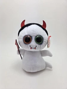 Ty Beanie Boo “Tricky” the Halloween Ghost Devil Horns (6 inch) - Picture 1 of 4