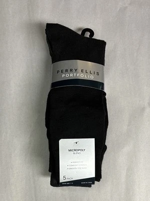 Nuevos Calcetines Perry Ellis 5 Pares Para Hombre Multicolor Vestido Calcetín Negocios Preppy Carrera Foto 1 de 4