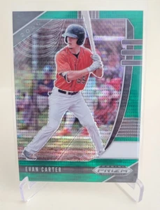 Panini Prizm 2020 selecciones de draft Evan Carter Green Pulsar Prizm #PDP50 Ranger - Imagen 1 de 2