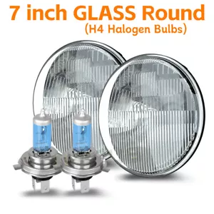 For Hummer H2 2003-2009 Pair DOT 7 inch Round Headlights High Low Beam Halogen - Picture 1 of 15
