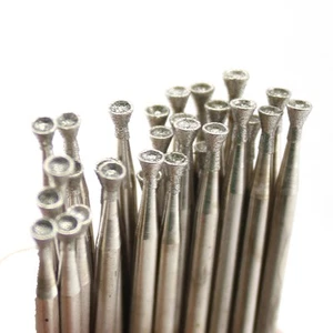 30Pcs 2.5mm Diamond SPHERICAL CONCAVE Head Grinding Carving Bits Rotary Tools - Picture 1 of 12