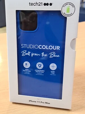 Genuine Tech21 Blue StudioColour Plant Based Material Case For iPhone 11 Pro Max - Image 1 of 4