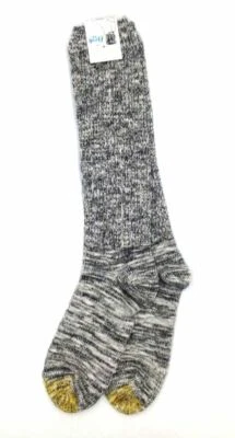 $25 金头女式 1 双装灰色白色黑色棉质船员靴袜鞋 6-9 — 第 1/2 张图片