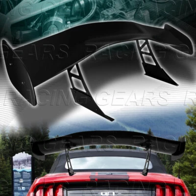 UNIVERSAL 57" WING GT STYLE PRIMER BLACK DOWN FORCE RACING REAR TRUNK SPOILER - Image 1 of 4