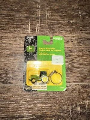 VTG Ertl 1/128 John Deere Diecast Tractor Key Chain 15017 2002 1/128 Collectable - Image 1 of 4