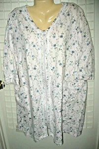 ARIA - LARGE - COTTON BLEND ZIP FRONT 3/4 SLEEVE ROBE - Picture 1 of 4