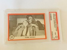 Famous Monsters Rosan Trading Card 1963 vtg PSA 8 Horror #37 Teenage Werewolf 
